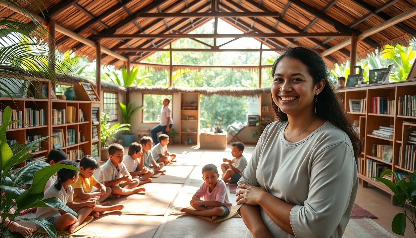 Perempuan Muda Ini Bangun Pusat Belajar Gratis di Kampung Halamannya