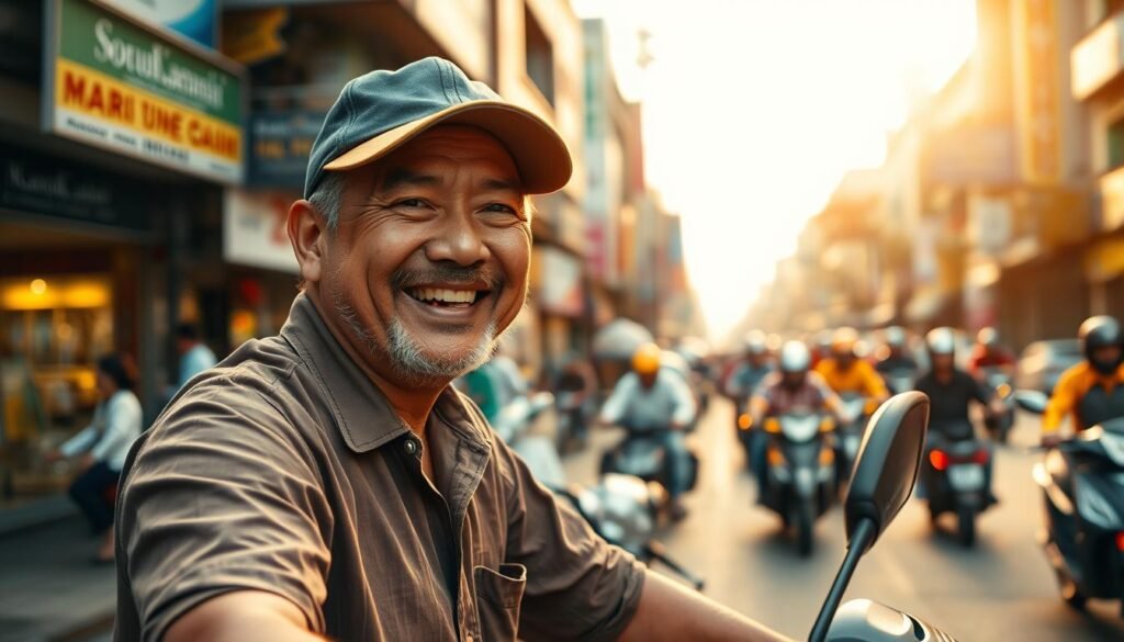 tukang ojek online beruntung