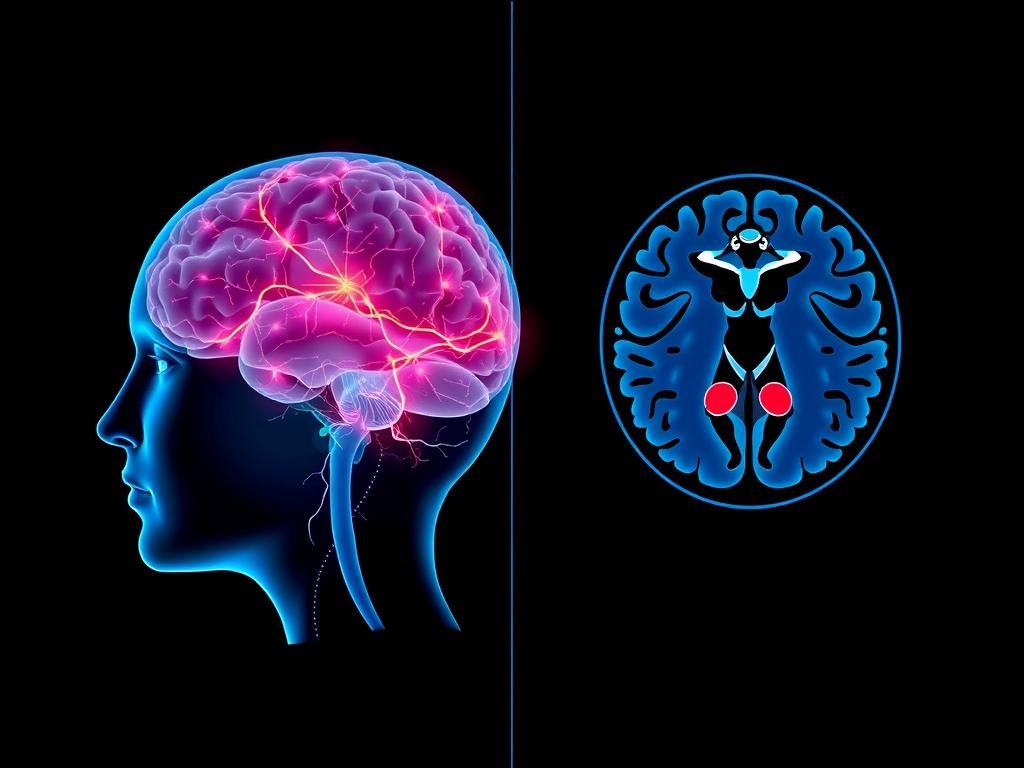 Ilustrasi proses visualisasi dalam otak atlet Ilustrasi proses visualisasi dalam otak atlet