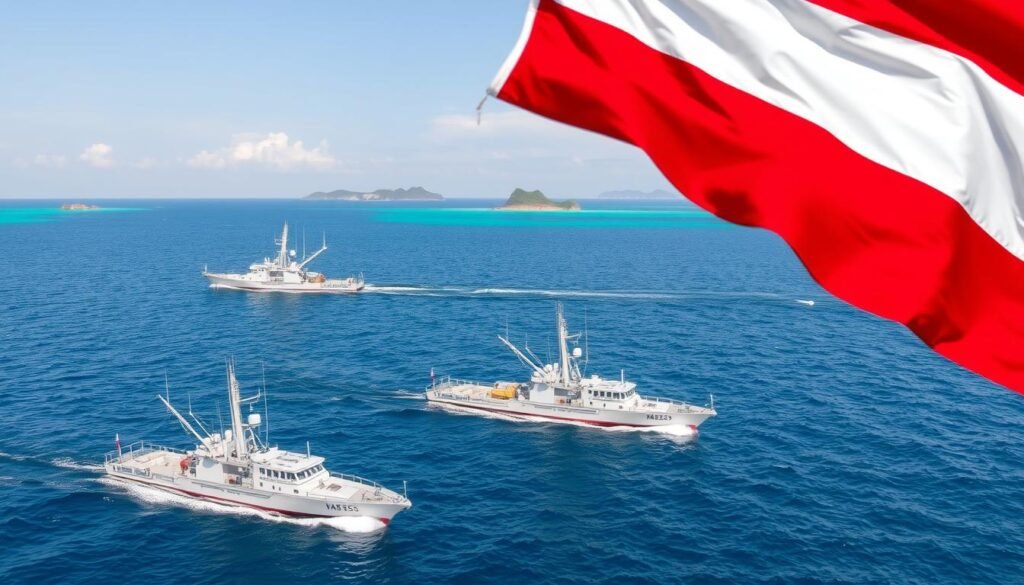 Kapal patroli Indonesia di perairan Natuna