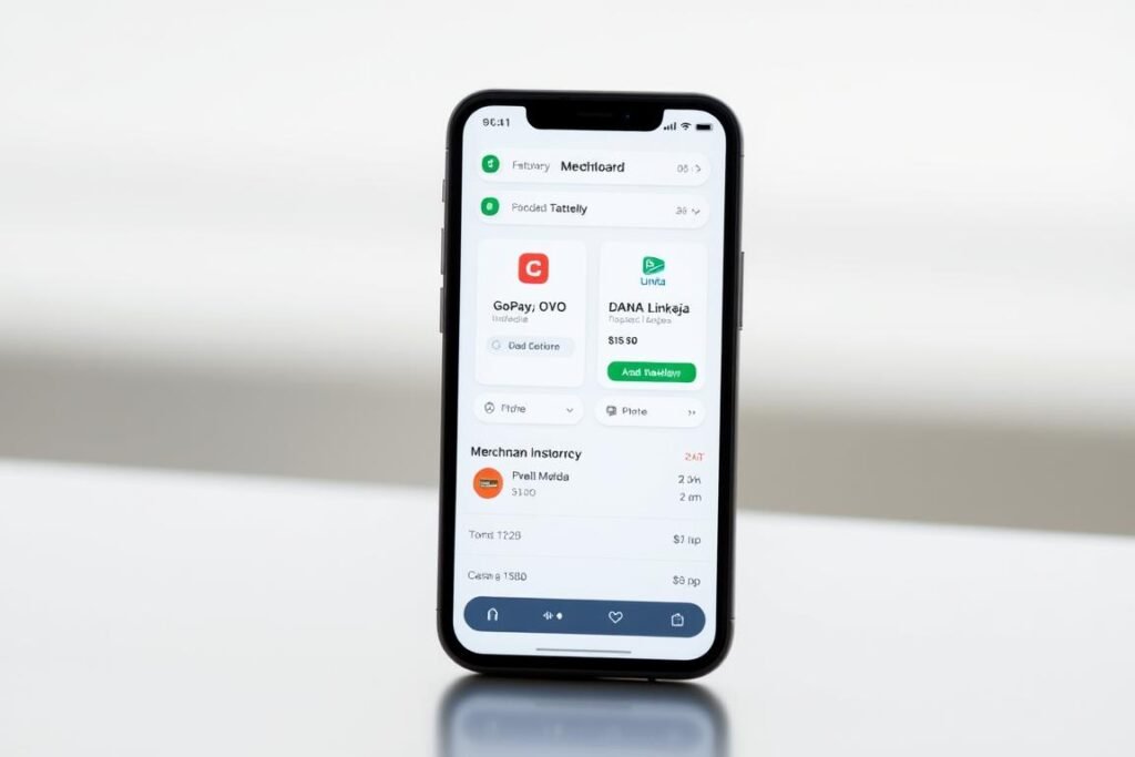 Tampilan aplikasi e-wallet populer di Indonesia untuk UMKM Tampilan aplikasi e-wallet populer di Indonesia untuk UMKM